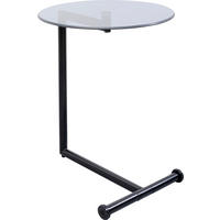 BEISTELLTISCH 46/46/62,8 cm Schwarz rund  - Schwarz, Glas/Metall (46/46/62,8cm) - Kare-Design