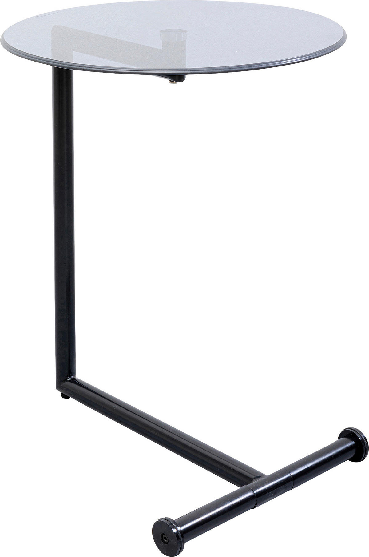 BEISTELLTISCH 46/46/62,8 cm Schwarz rund  - Schwarz, Glas/Metall (46/46/62,8cm) - Kare-Design