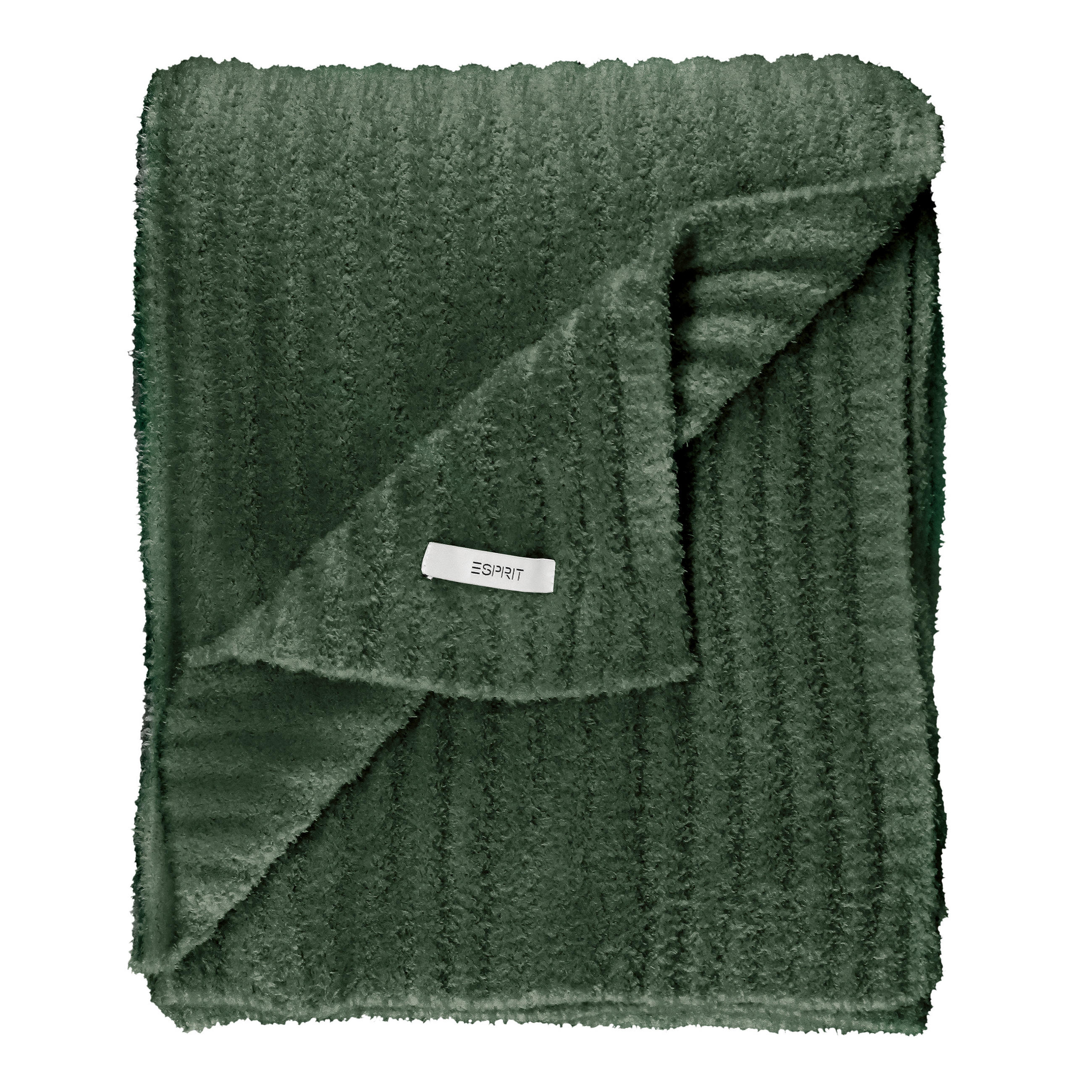 Esprit Plaid E-Cuddle Dunkelgrün, Grün 130x170 cm