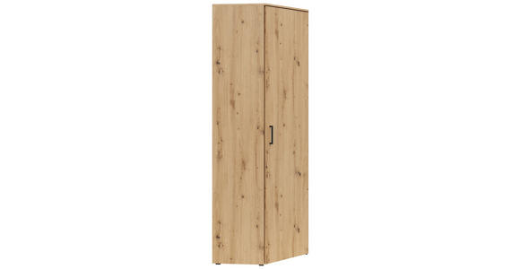 ECKSCHRANK 71,5/195/71,5 cm Eiche Artisan - Schwarz/Eiche Artisan, MODERN, Holzwerkstoff/Kunststoff (71,5/195/71,5cm) - Carryhome