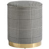 HOCKER in Textil, Holzwerkstoff Schwarz  - Schwarz, Design, Holzwerkstoff/Textil (35cm) - MID.YOU