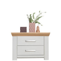 NACHTSCHRANK 65/55/42 cm  - Weiß/Eiche Artisan, Design, Holzwerkstoff/Metall (65/55/42cm) - SetOne by Musterring