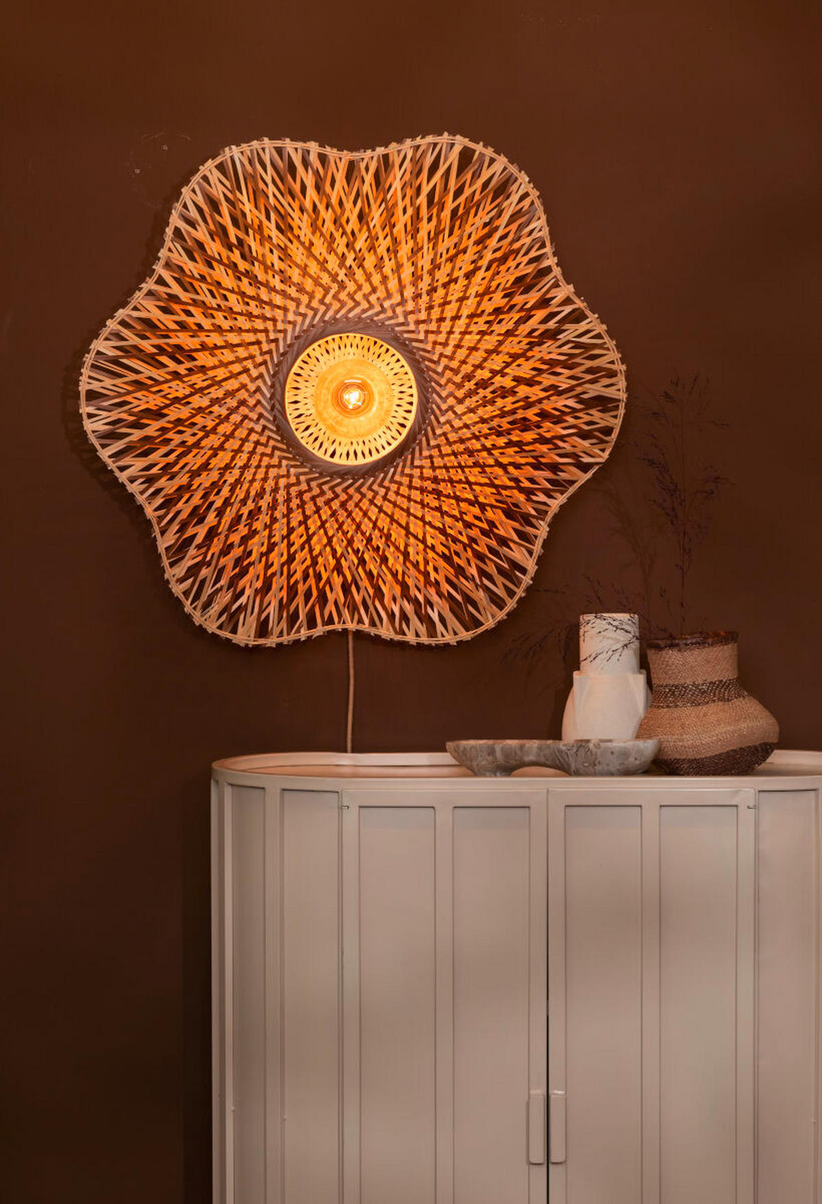 VÄGGLAMPA Good & Mojo 87/20 cm   - naturfärgad, Basics, naturmaterial (87/20cm) - Good & Mojo