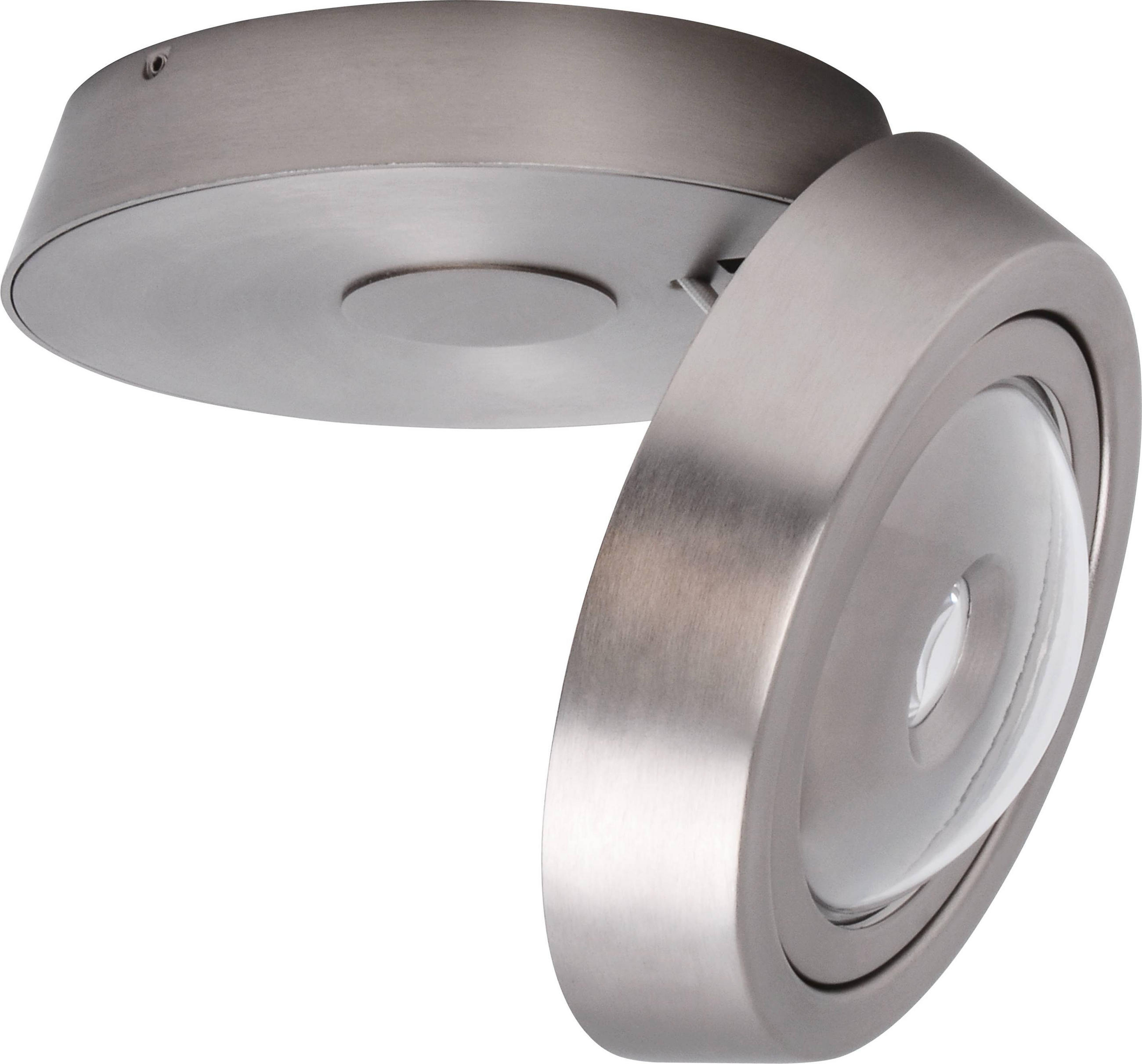 LED-DECKENLEUCHTE MEGATRON PRO Ambiente 16/15,5/7,8 cm   - Nickelfarben, Design, Metall (16/15,5/7,8cm)