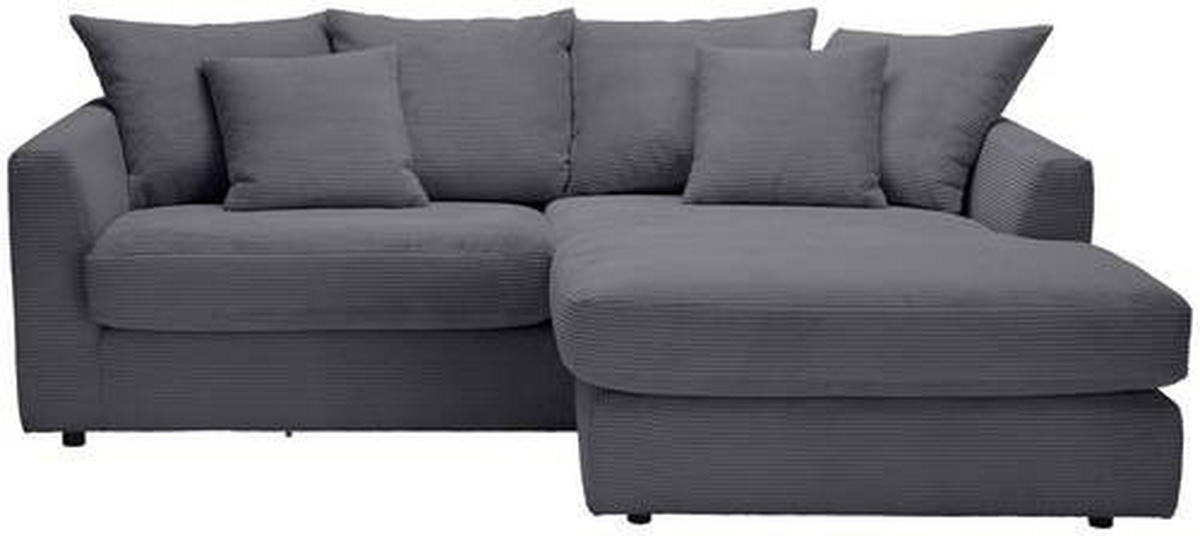 HÖRNSOFFA i manchester mörkgrå  - mörkgrå/svart, Design, textil/plast (235/175cm) - MID.YOU