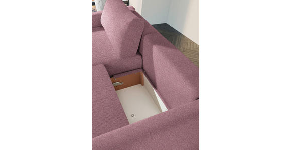 2,5-SITZER  in Flachgewebe Beere  - Beere/Schwarz, Design, Kunststoff/Textil (240/70/125cm) - Xora