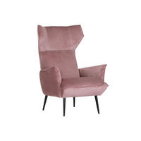 OHRENSESSEL in Plüsch Rosa  - Schwarz/Rosa, Konventionell, Textil/Metall (83/110/92cm) - MID.YOU