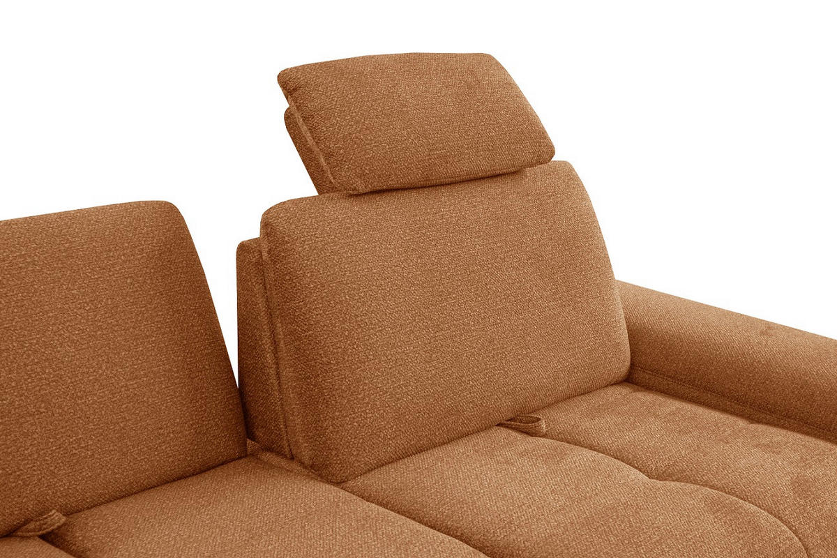 SAROKGARNITÚRA textil barna, bézs  - bézs/krómszínű, Basics, textil (206/312cm) - Xora