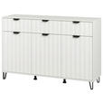 SIDEBOARD  in 138/90,5/40 cm  - Schwarz/Weiß, Basics, Holzwerkstoff/Metall (138/90,5/40cm) - Carryhome