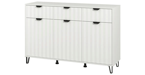 SIDEBOARD in 138/90,5/40 cm - Schwarz/Weiß, Basics, Holzwerkstoff/Metall (138/90,5/40cm) - Carryhome