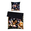 WENDEBETTWÄSCHE Satin 155/220 cm  - Lila/Schwarz, Textil (155/220cm) - Novel
