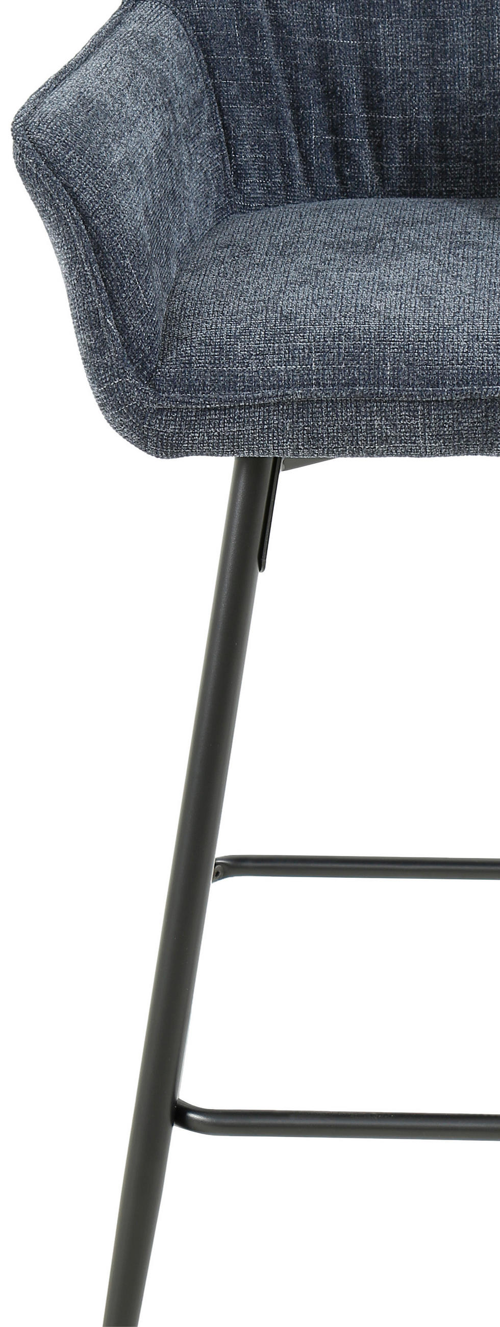BARHOCKER Leinenoptik Schwarz, Grau Eisen Pappel Sperrholz  - Schwarz/Grau, KONVENTIONELL, Holz/Textil (57/105/57cm) - MID.YOU