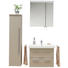 MIDISCHRANK 30/130,8/30 cm - Chromfarben/Grau, Design, Glas/Holzwerkstoff (30/130,8/30cm) - Novel MIDISCHRANK 30/130,8/30 cm - Chromfarben/Grau, Design, Glas/Holzwerkstoff (30/130,8/30cm) - Novel
