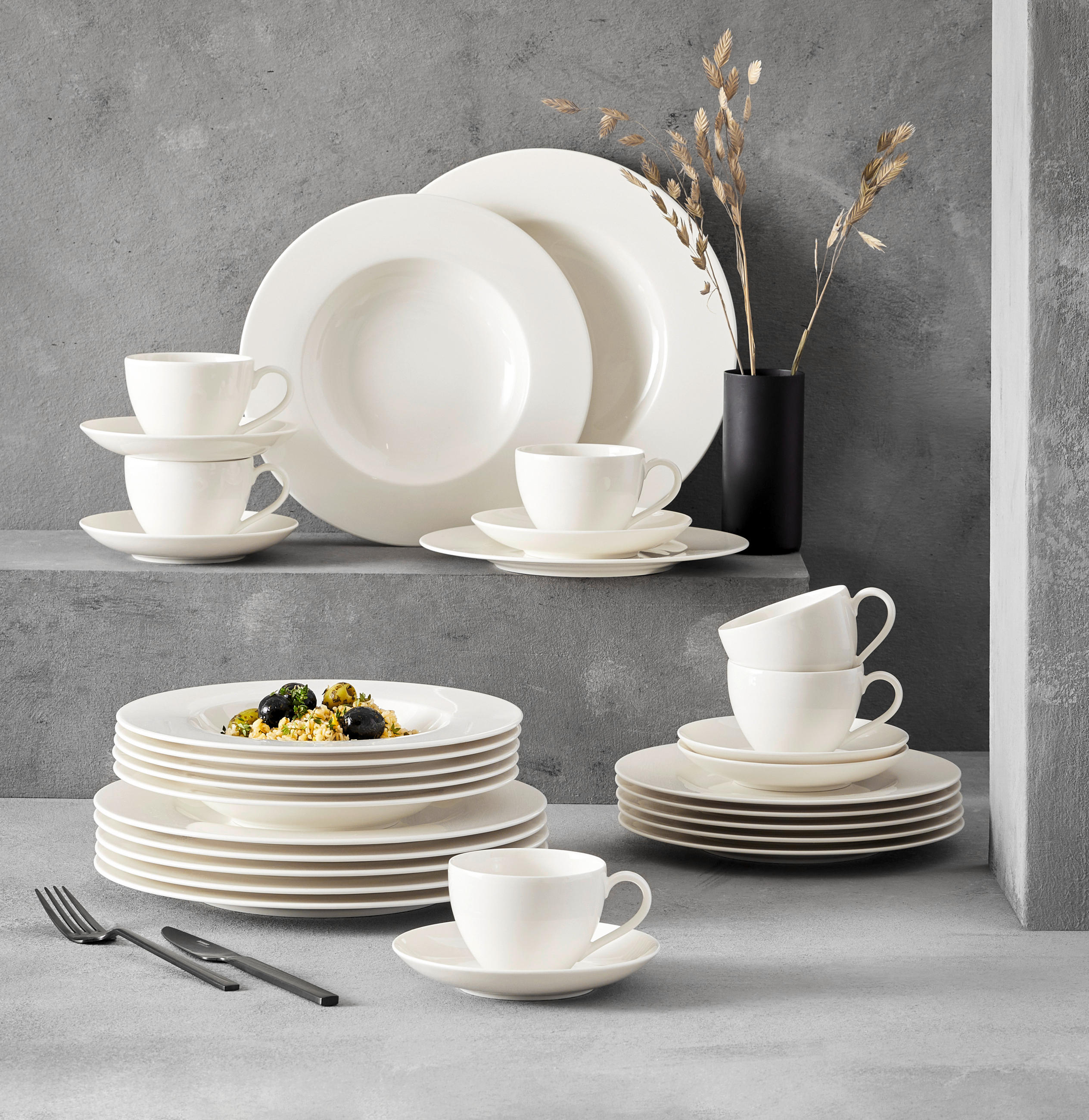 KOMBI SERVIS    30-dijelni   Basic White  - Konvencionalno, keramika - Villeroy & Boch