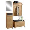GARDEROBE 5-teilig  in 140/195/40 cm  - Eichefarben/Anthrazit, Design, Glas/Holz (140/195/40cm)