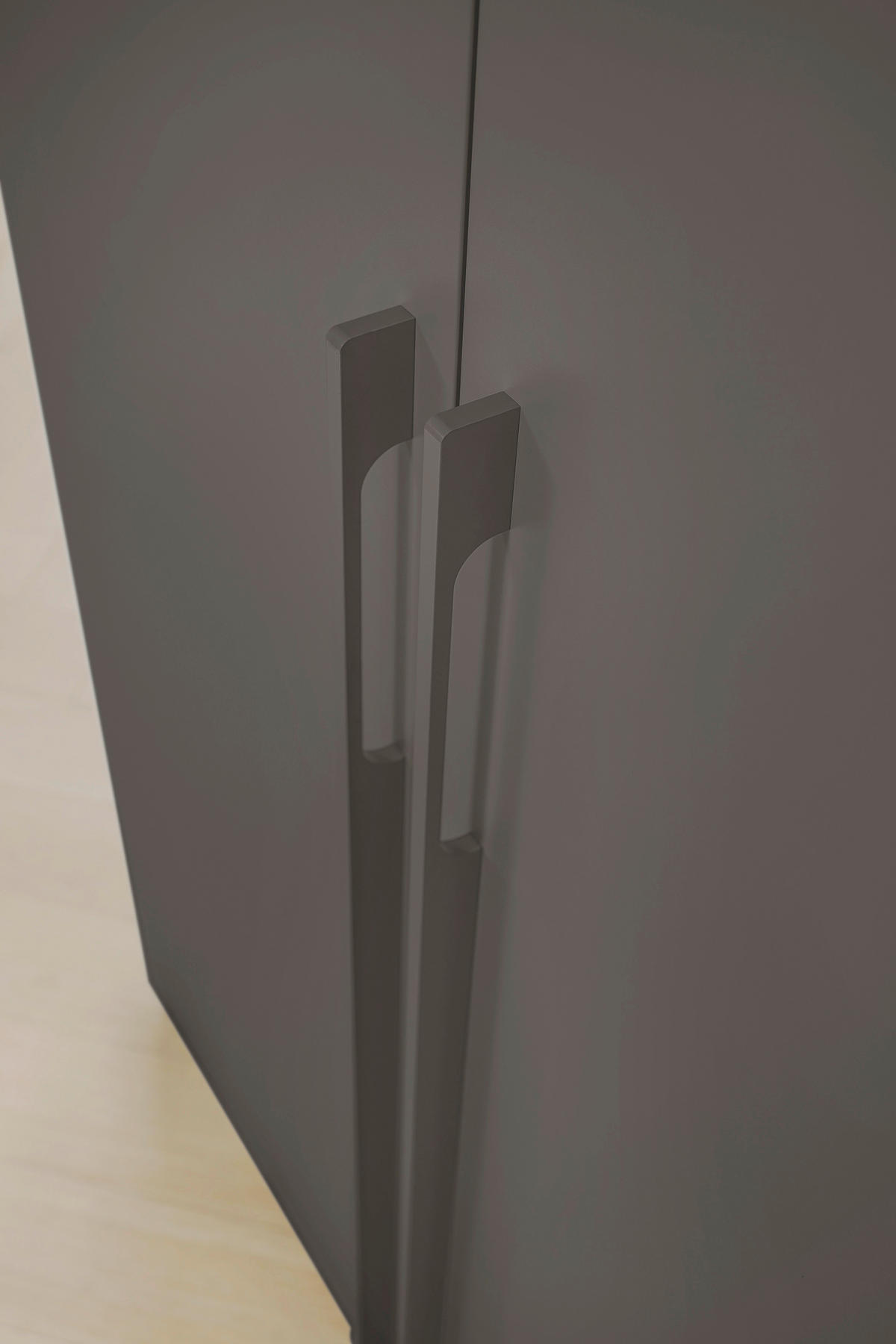 DREHTÜRENSCHRANK in Graphitfarben  - Graphitfarben, Trend, Holzwerkstoff/Metall (301/235/60cm) - Novel