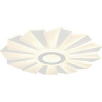 LED-DECKENLEUCHTE 55/7,5 cm   - Opal/Weiß, Design, Kunststoff/Metall (55/7,5cm) - Novel