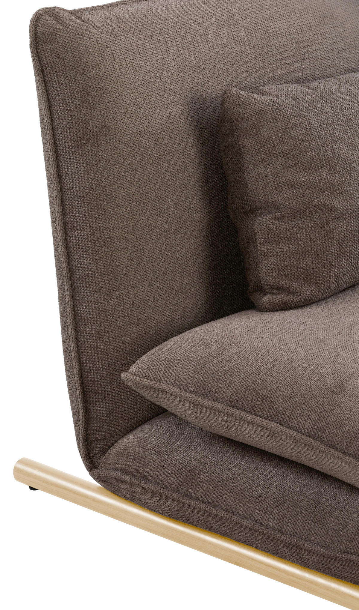 SESSEL in Samt Braun, Nussbaumfarben  - Nussbaumfarben/Braun, Design, Textil/Metall (93/97/80cm) - MID.YOU