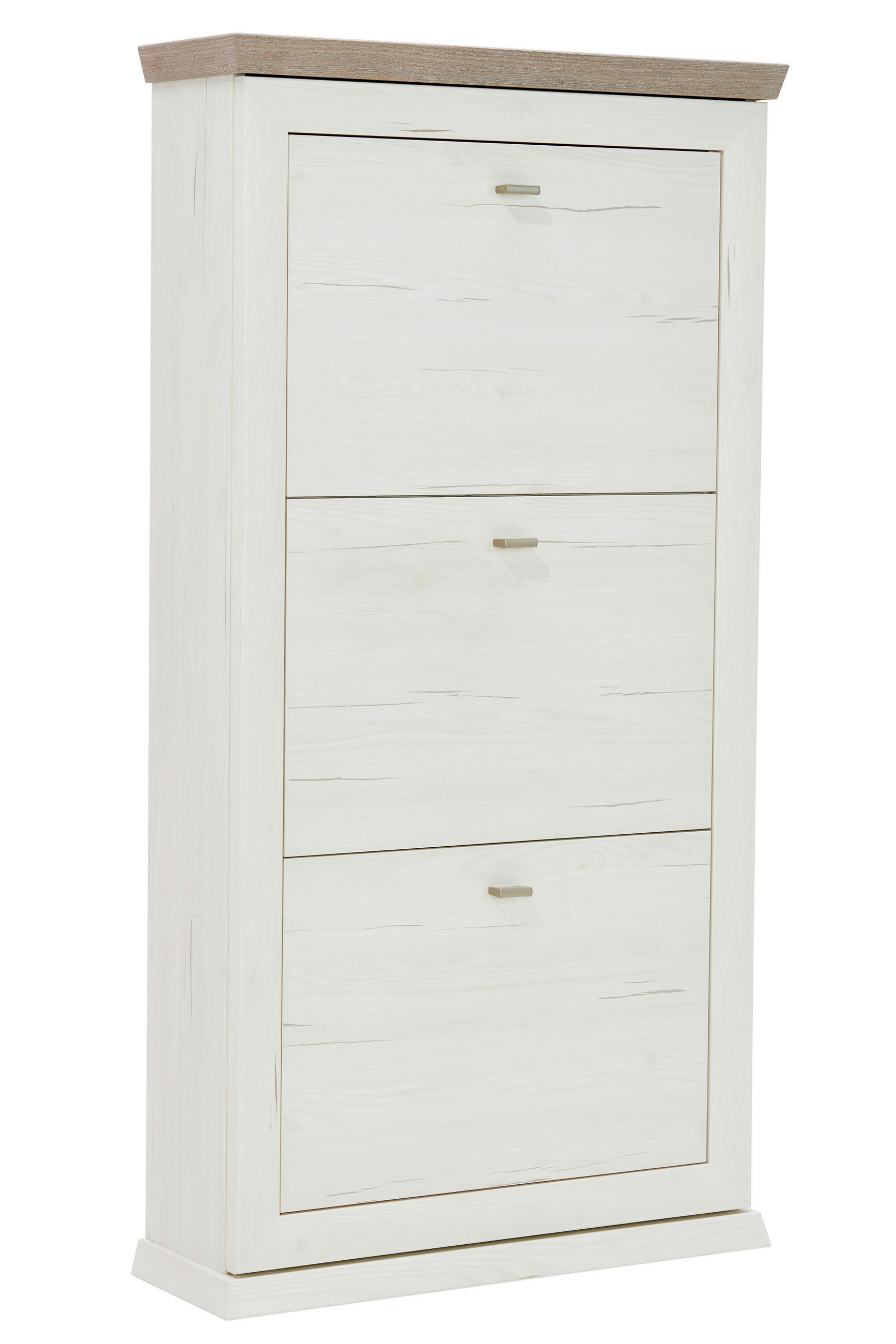 CIPELARNIK SA NAGIBNIM VRATIMA  siva, bela  pločasti materijal     - siva/boja nikla, Lajfstajl, metal/pločasti materijal (70/134,5/22,5cm) - Hom`in