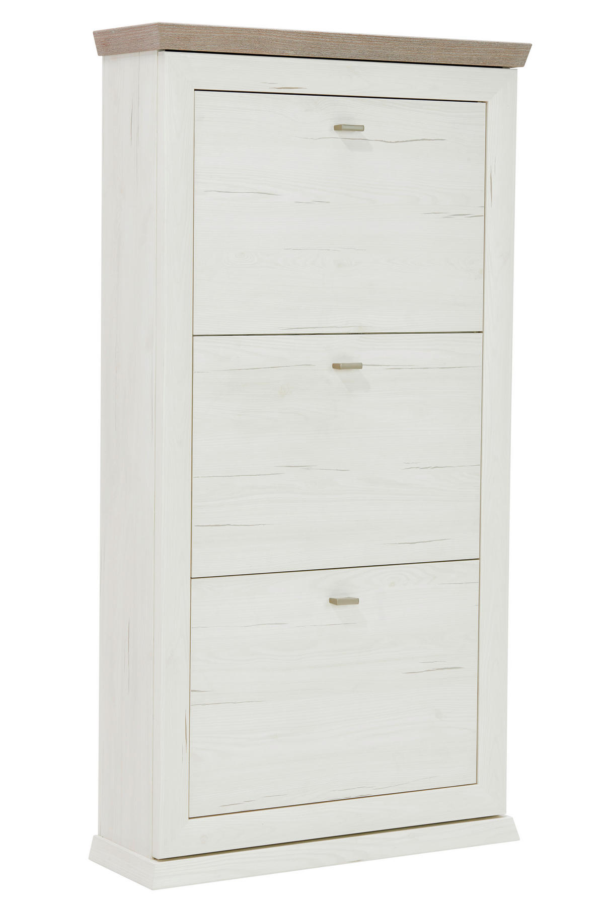 CIPELARNIK SA NAGIBNIM VRATIMA  siva, bela  pločasti materijal     - siva/boja nikla, Lajfstajl, metal/pločasti materijal (70/134,5/22,5cm) - Hom`in