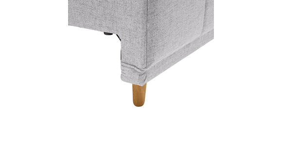 SCHLAFSOFA Webstoff Hellgrau - Eichefarben/Hellgrau, Design, Holz/Textil (227/98/113cm) - Carryhome