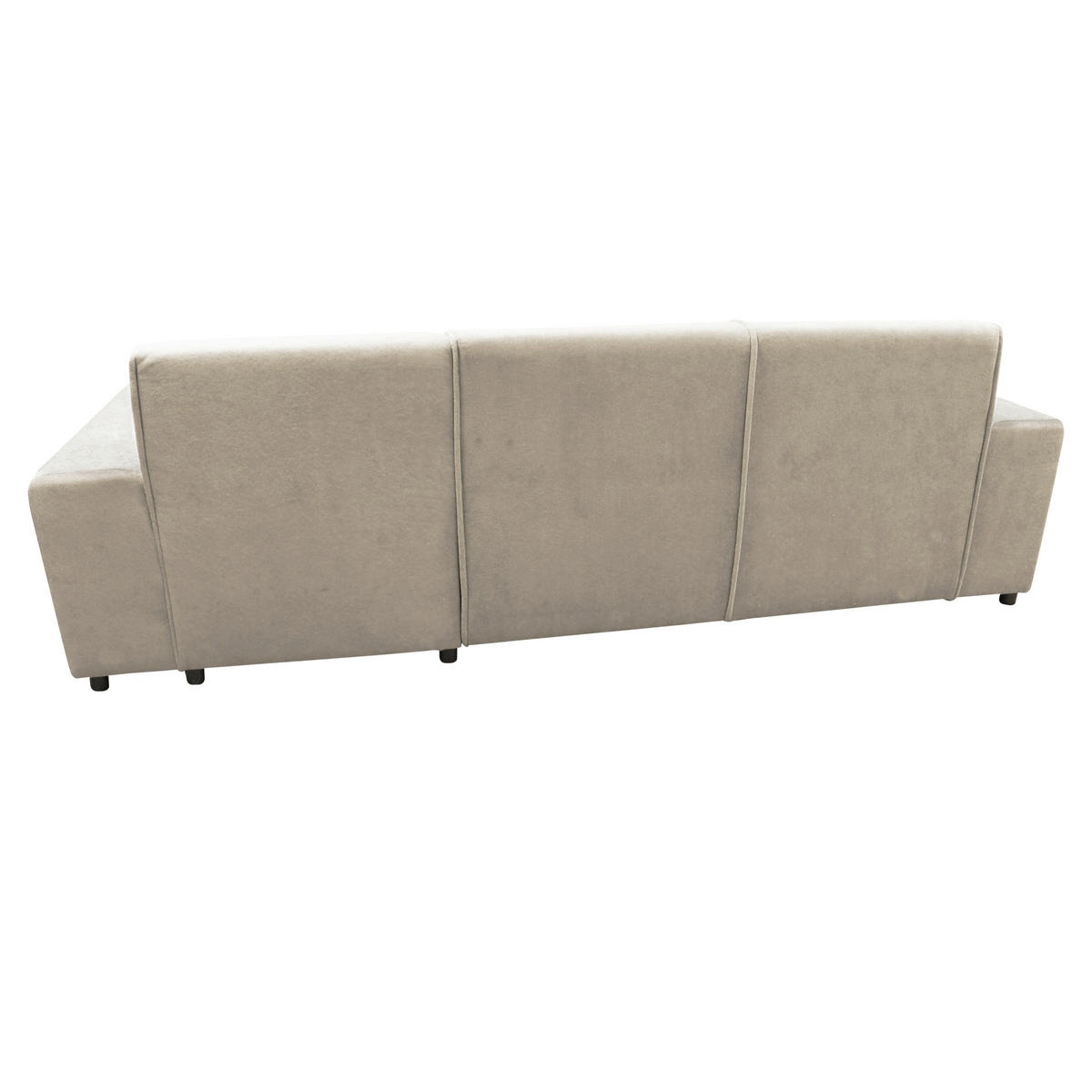 ECKSOFA in Struktur, Bouclé Beige  - Beige/Schwarz, Design, Kunststoff/Textil (270/175cm) - MID.YOU
