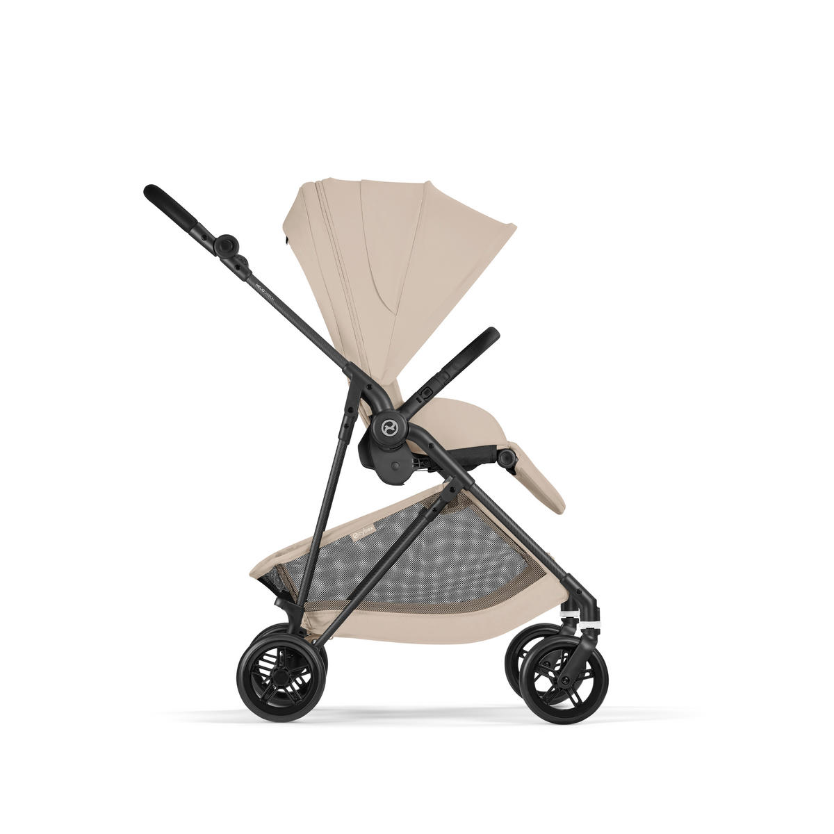 KINDERWAGEN  Melio Carbon  Almond Beige  - Beige/Schwarz, Basics, Textil/Metall (82-91/49/96,5 - 107cm) - cybex GOLD