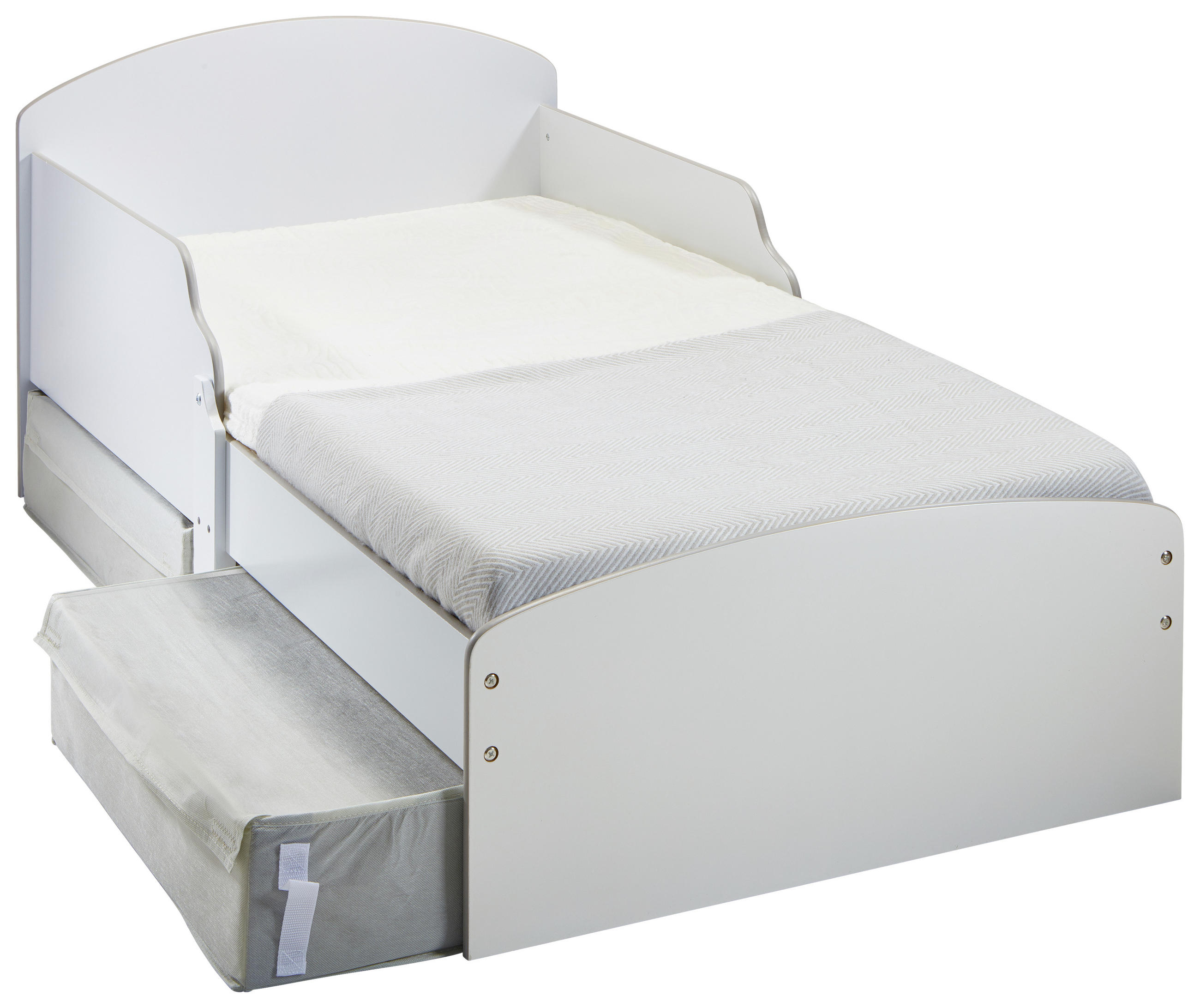 KINDER-/JUNIORBETT Weiß - Weiß, MODERN, Holzwerkstoff/Textil (140/70cm) - MID.YOU