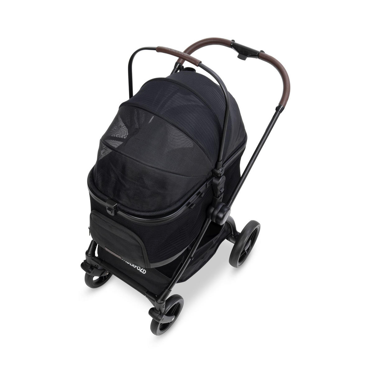 HUNDEBUGGY P3 Pet Luxury Stroller  - Schwarz, Basics, Textil/Metall (92kg) - WONDERFOLD