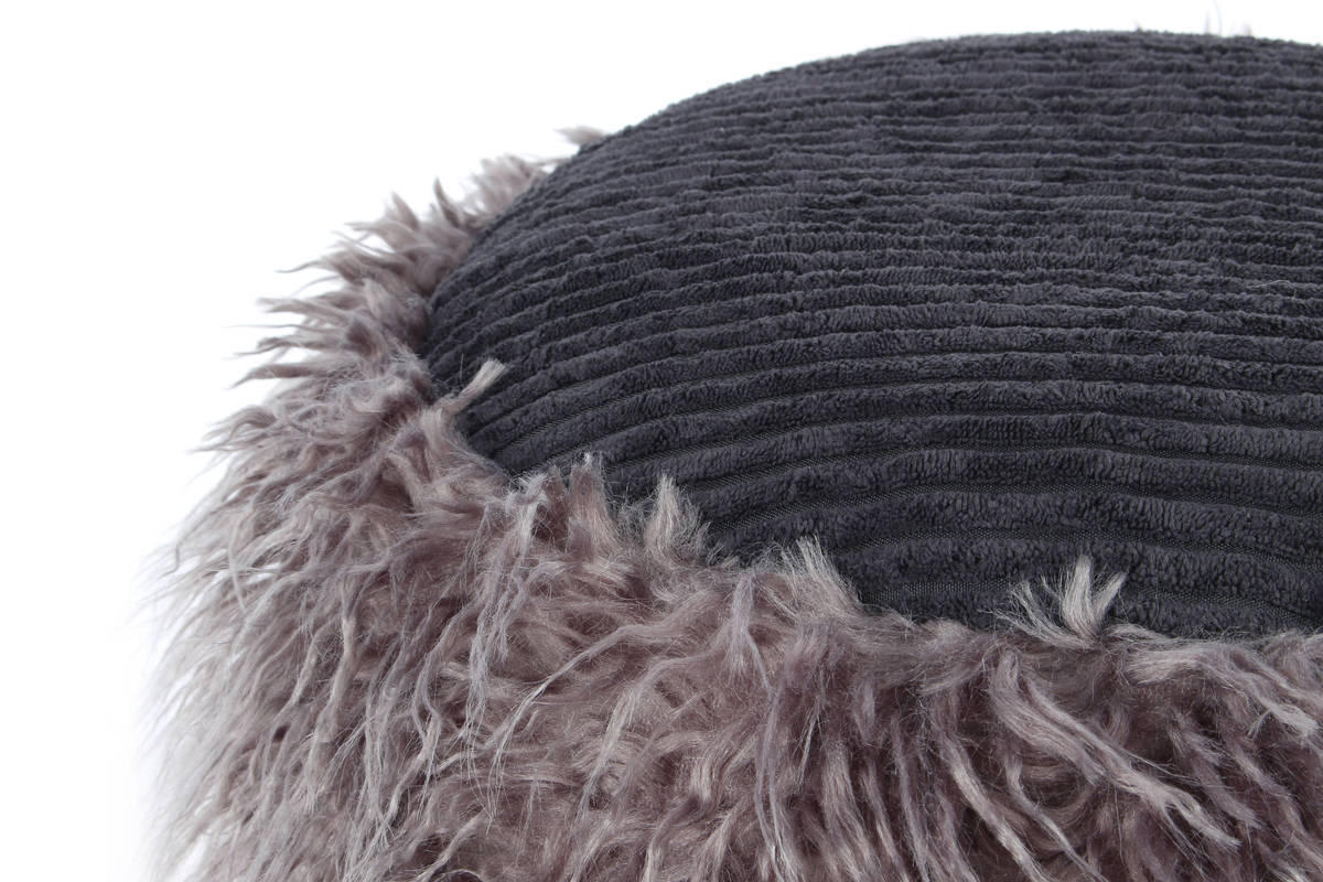 POUF in Dunkelgrau Kunststoff  - Dunkelgrau, Basics, Kunststoff (45/38/45cm) - Kayoom