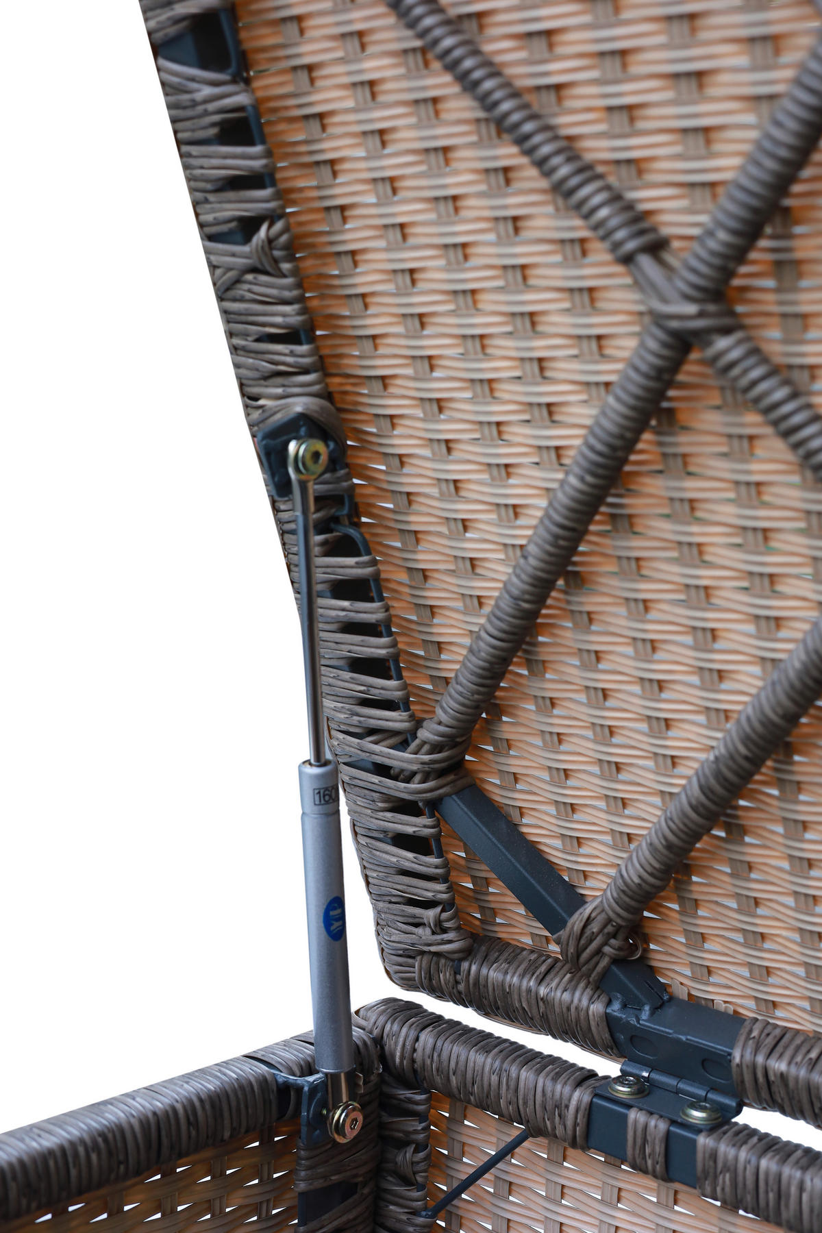 LOUNGE GARNITURA   drvo, metal, plastika, tekstil  siva, boje bagrema, tamno siva    - siva/boje bagrema, Moderno, drvo/metal (113/72/62,5cm) - Ambia Garden