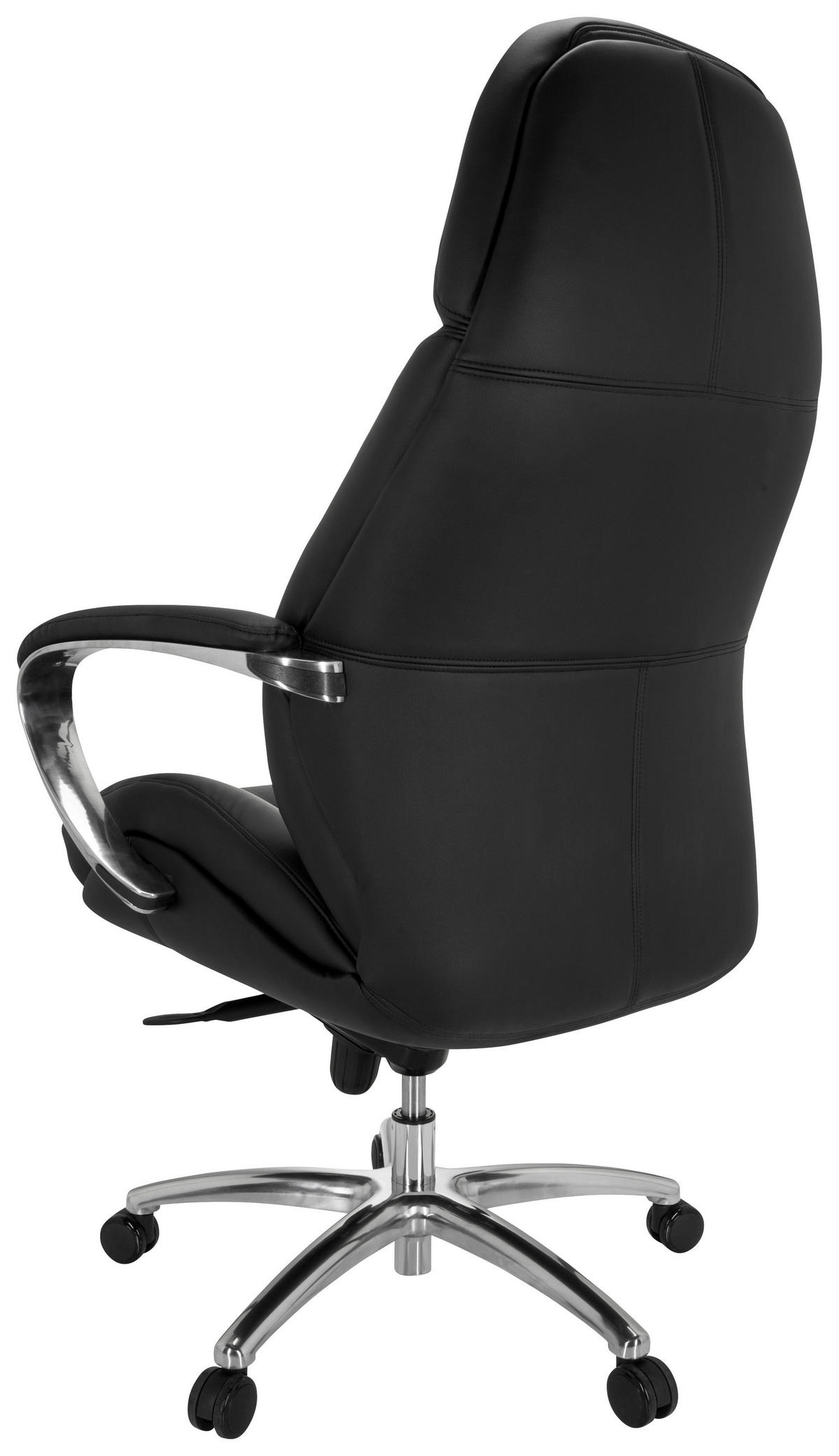 PISARNIŠKI STOL tekstil črna  - srebrne barve/črna, Moderno, kovina/umetna masa (73/137/73cm) - MID.YOU