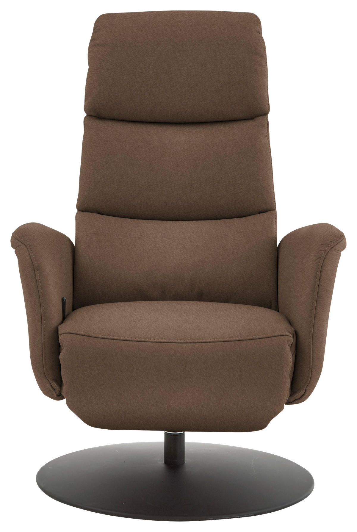 RELAXSESSEL in Leder Graubraun  - Graubraun/Schwarz, Design, Leder/Metall (76/108/86cm) - Dieter Knoll