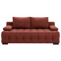 SCHLAFSOFA Struktur Rostfarben  - Rostfarben/Schwarz, KONVENTIONELL, Kunststoff/Textil (209/96/100cm) - Stylife