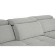 ECKSOFA Hellgrau Webstoff  - Hellgrau/Schwarz, Design, Textil/Metall (296/188cm) - Xora