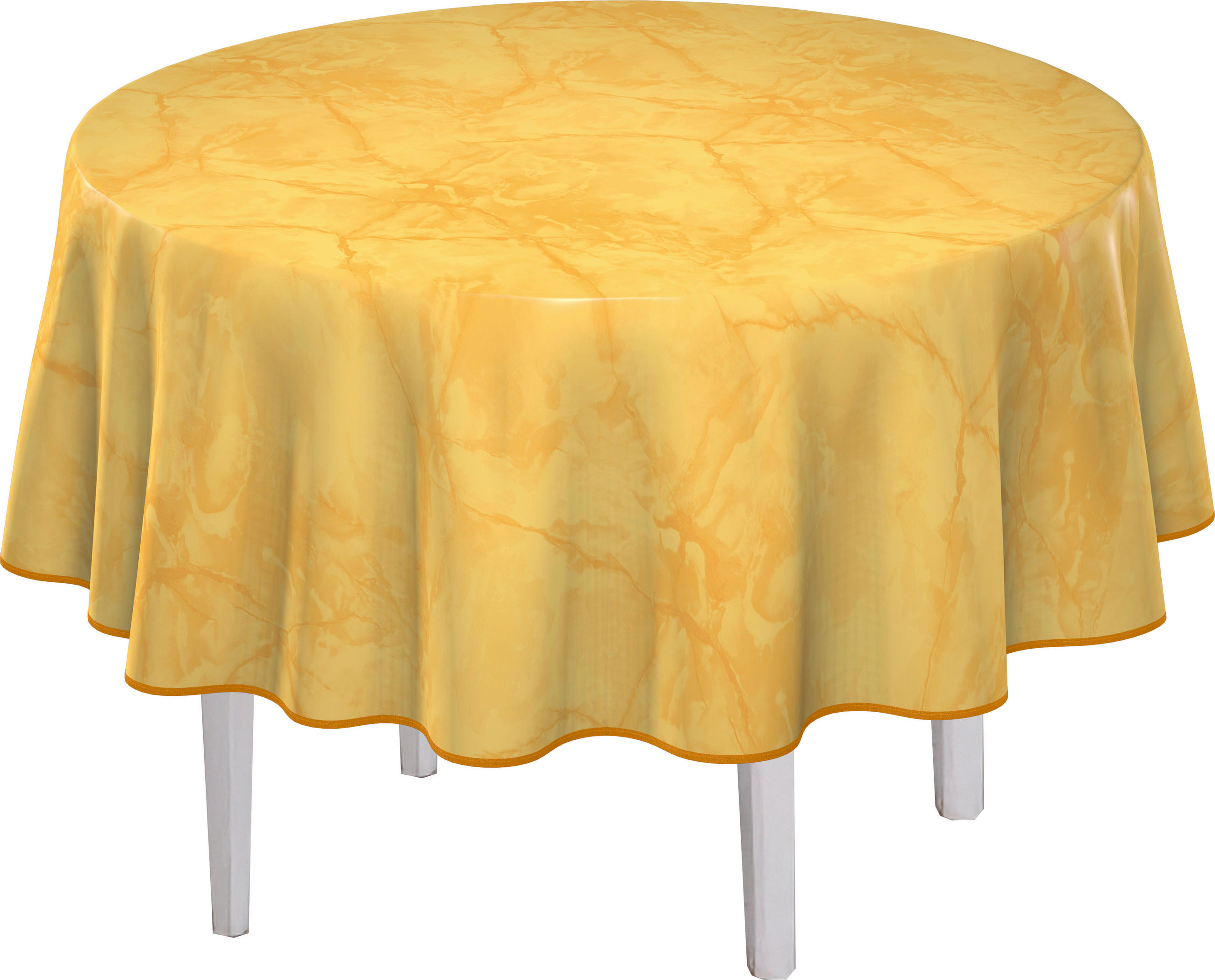 TISCHDECKE MILANO Textil Gelb 140 cm  - Gelb, KONVENTIONELL, Textil (140cm) - Peyer Syntex