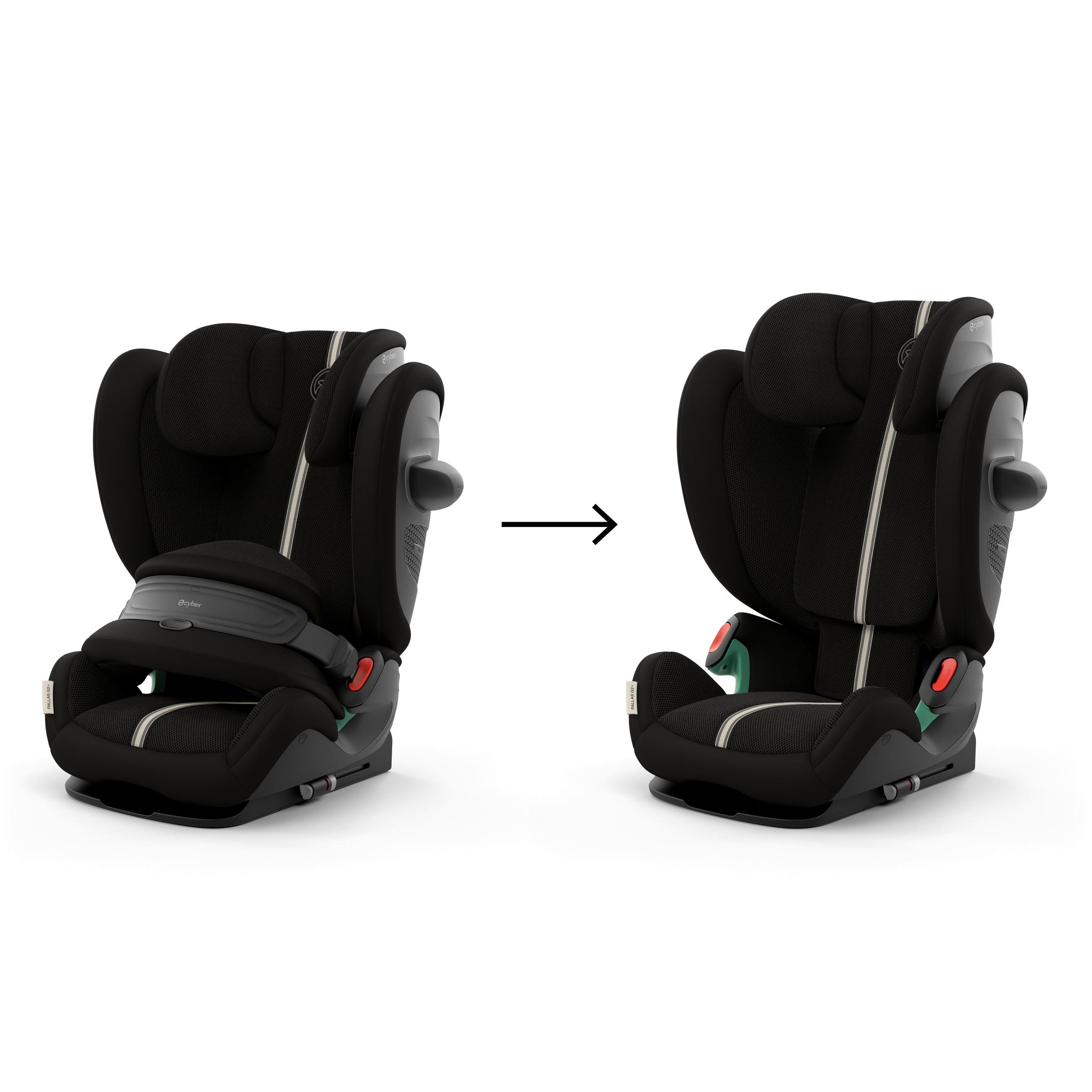 KINDERAUTOSITZ Cybex Gold Moon Black   - Schwarz Hochglanz, Basics, Textil (40,5/59,5/59-81cm) - cybex GOLD