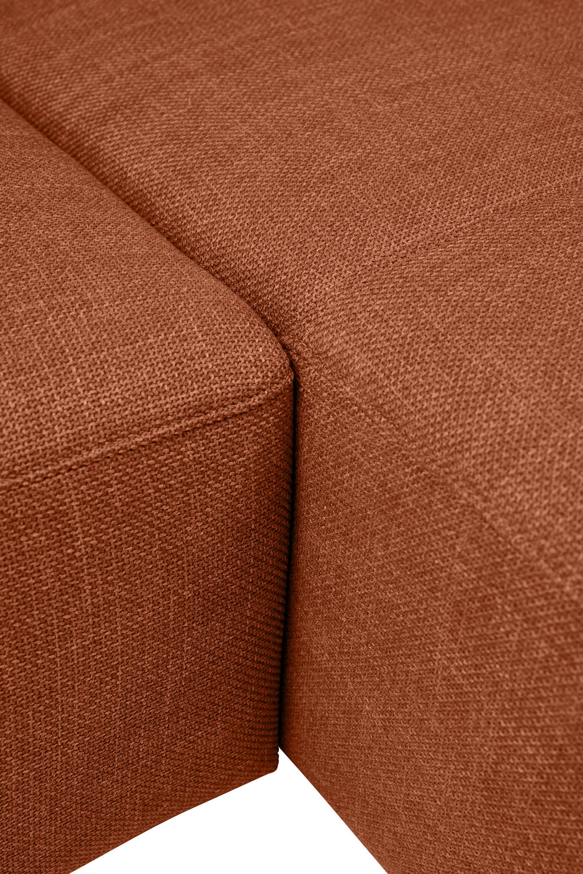 ECKSOFA inkl. Funktion Heaven Terracotta Flachgewebe  - Chromfarben/Terracotta, KONVENTIONELL, Textil/Metall (242/162cm) - Tom Tailor