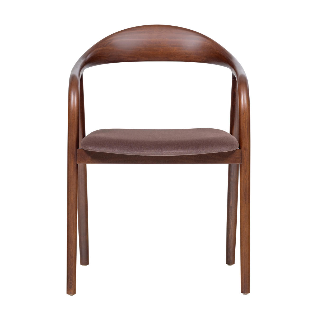 ARMLEHNSTUHL-SET 2 Stück  Samt  Braun  - Braun, MODERN, Holz/Textil (57/79/53cm) - Livetastic