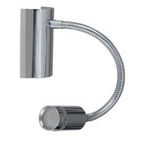 LED-WANDLEUCHTE 32/6/9 cm   - Chromfarben, Design, Metall (32/6/9cm)