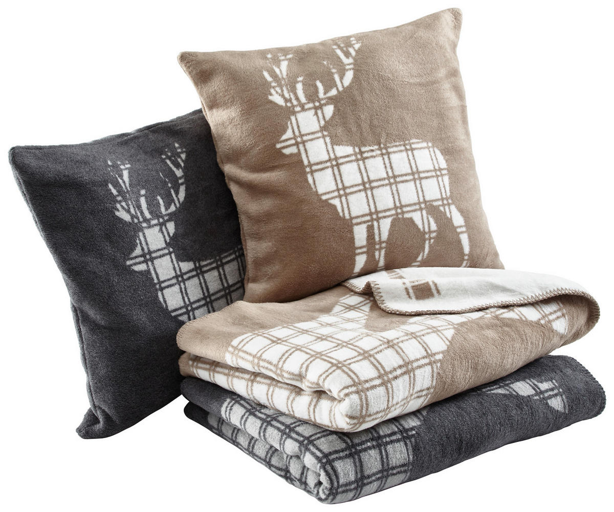 WOHNDECKE 150/200 cm  - Anthrazit, LIFESTYLE, Textil (150/200cm) - Landscape
