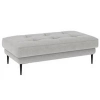 HOCKER Struktur Grau  - Schwarz/Grau, Design, Textil/Metall (125/42/72cm) - home24
