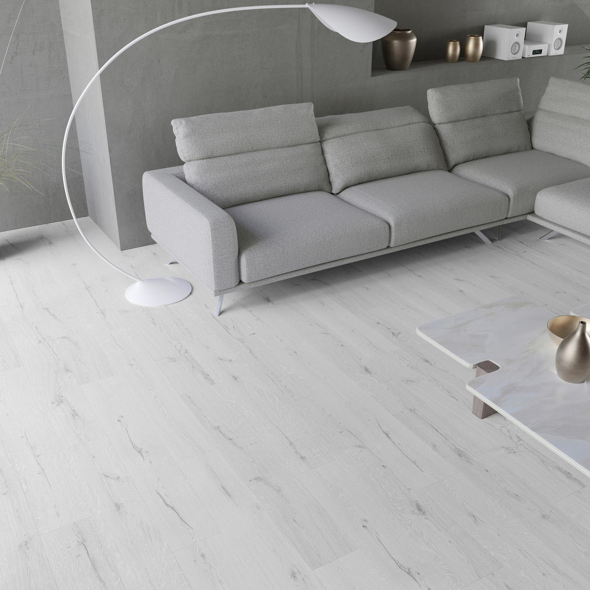 VINYLBODEN Barlinek SPC Arctic Oak  per  m² - Eiche grau, Design, Kunststoff (19,8/0,55/123,4cm) - Barlinek