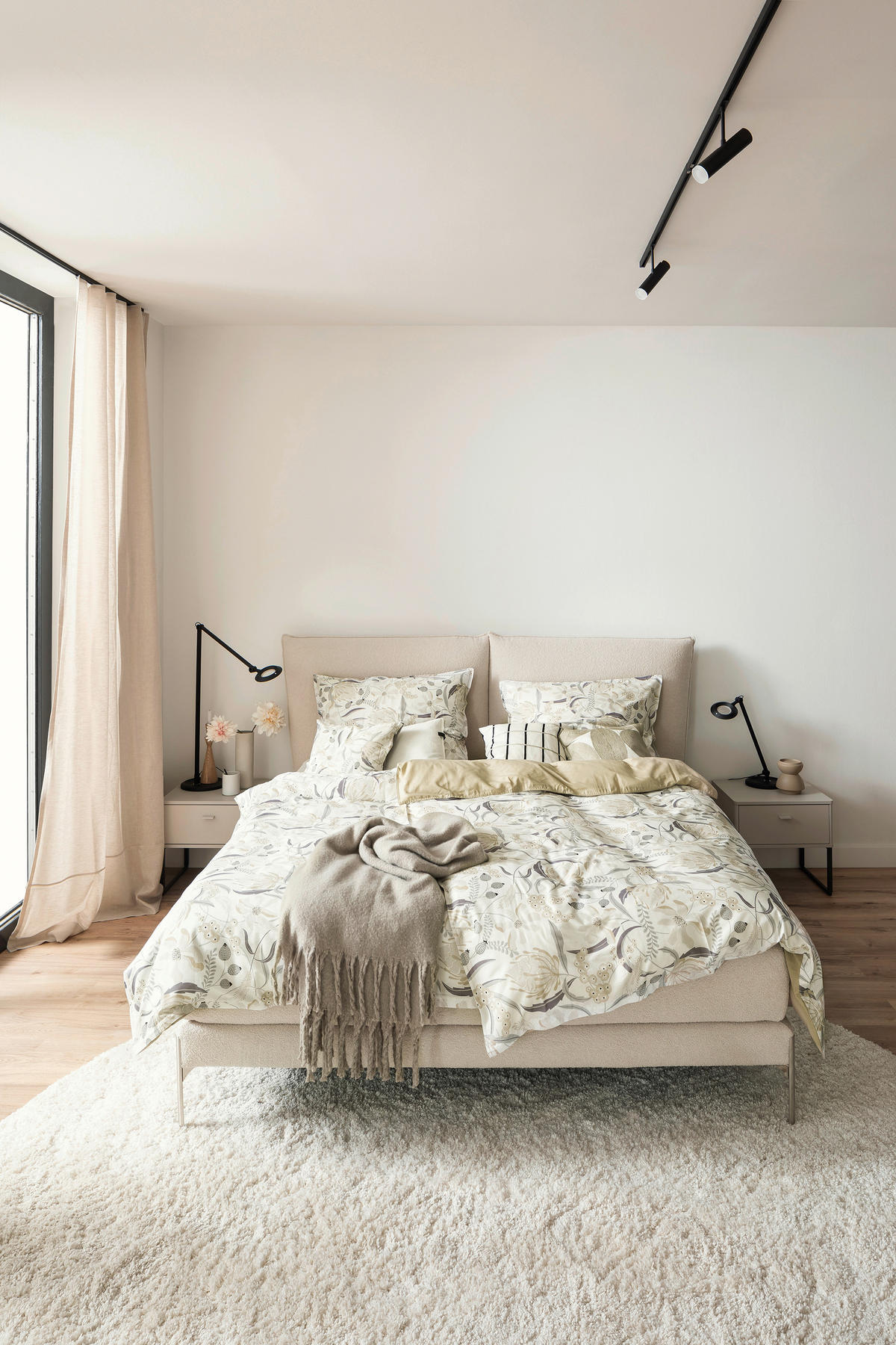 OBOJSTRANNÁ POSTEĽNÁ BIELIZEŇ, renforcé, sivá, svetlosivá, béžová, 140/200 cm - sivá/svetlosivá, Basics, textil (140/200cm) - Schöner Wohnen