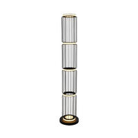 LED-STEHLEUCHTE 22/117 cm    - Schwarz/Weiß, KONVENTIONELL, Glas/Kunststoff (22/117cm) - Searchlight