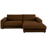 ECKSOFA in Chenille Messingfarben  270/190 cm  - Messingfarben/Schwarz, Design, Kunststoff/Textil (270/190cm) - Lomoco