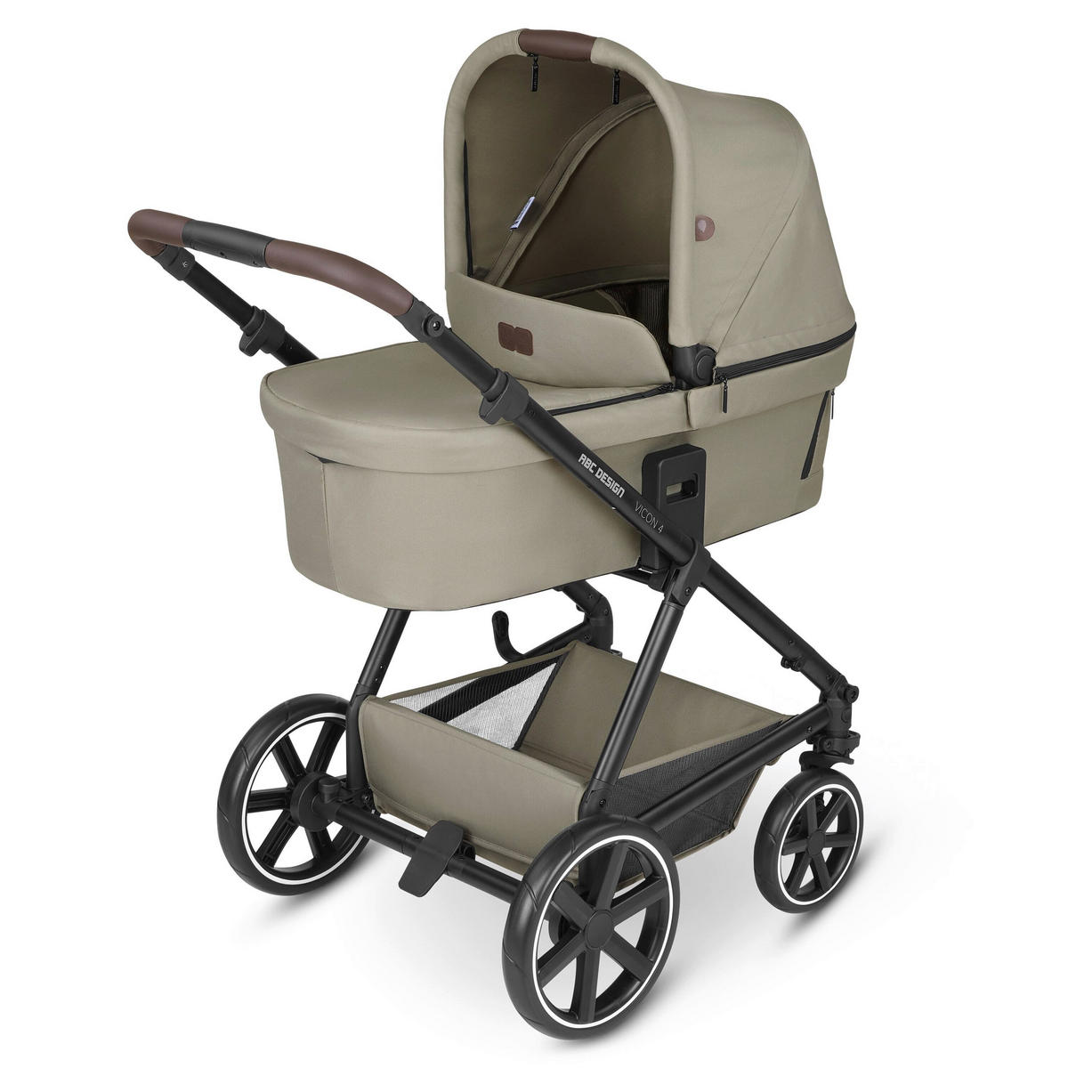 KINDERWAGENSET  Vicon 4  Reed  - Beige/Schwarz, Basics, Textil/Metall (91/61/110cm) - ABC Design