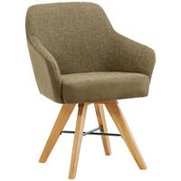 ARMLEHNSTUHL  Stoffauswahl Webstoff  - Eichefarben/Schwarz, Konventionell, Holz/Textil (64/86/60cm) - Voleo