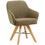 ARMLEHNSTUHL  Stoffauswahl Webstoff  - Eichefarben/Schwarz, KONVENTIONELL, Holz/Textil (64/86/60cm) - Voleo