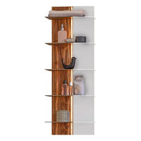 BADEZIMMERREGAL 38,4/115,2/17,8 cm  - Alteiche/Titanfarben, Natur, Glas/Holz (38,4/115,2/17,8cm) - Musterring